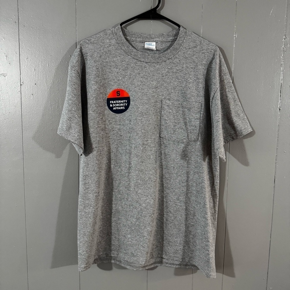 Syracuse University T Shirt Fraternity And Sorority Affairs Gray Men’s Sz Large